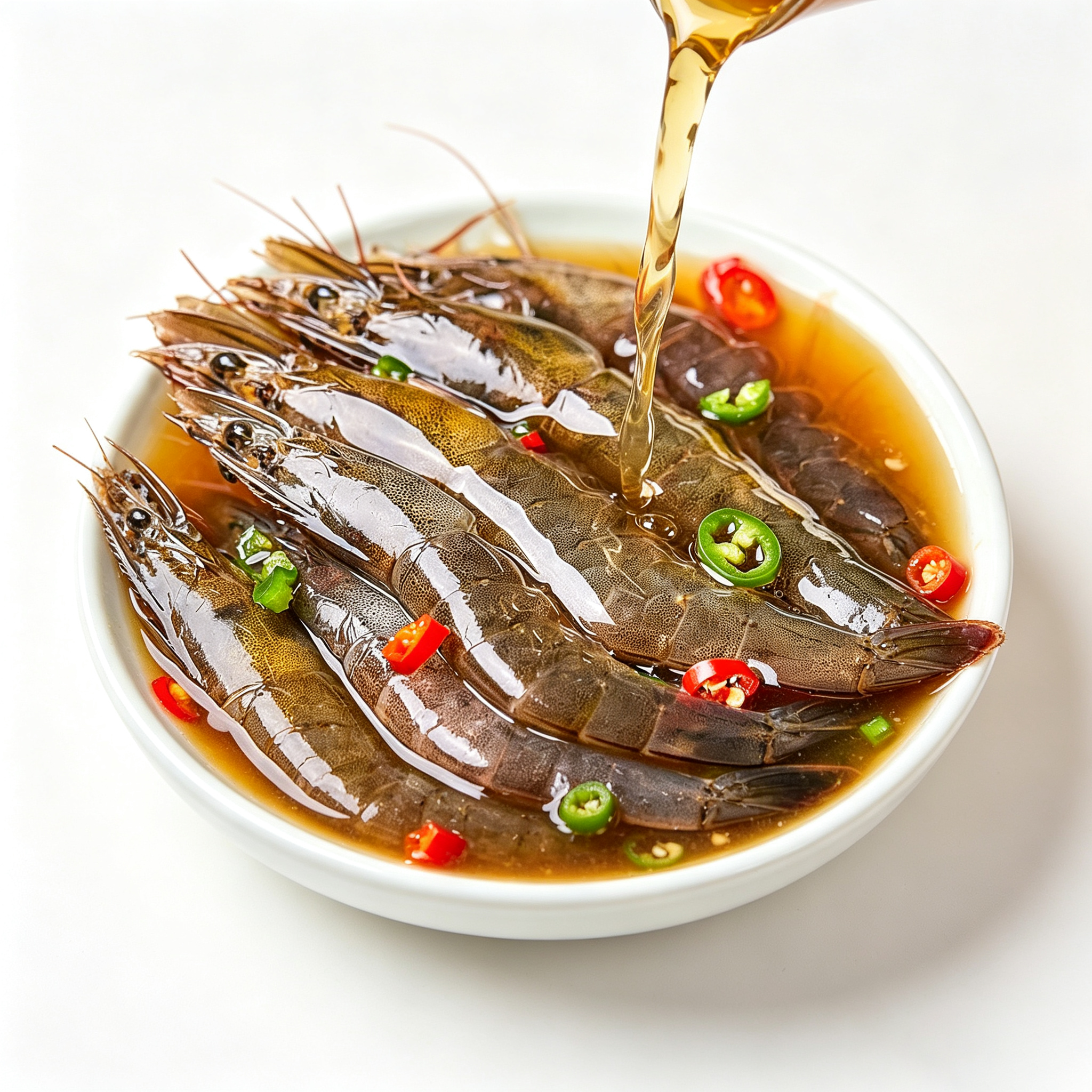 Marinated Raw Drunken Shrimp